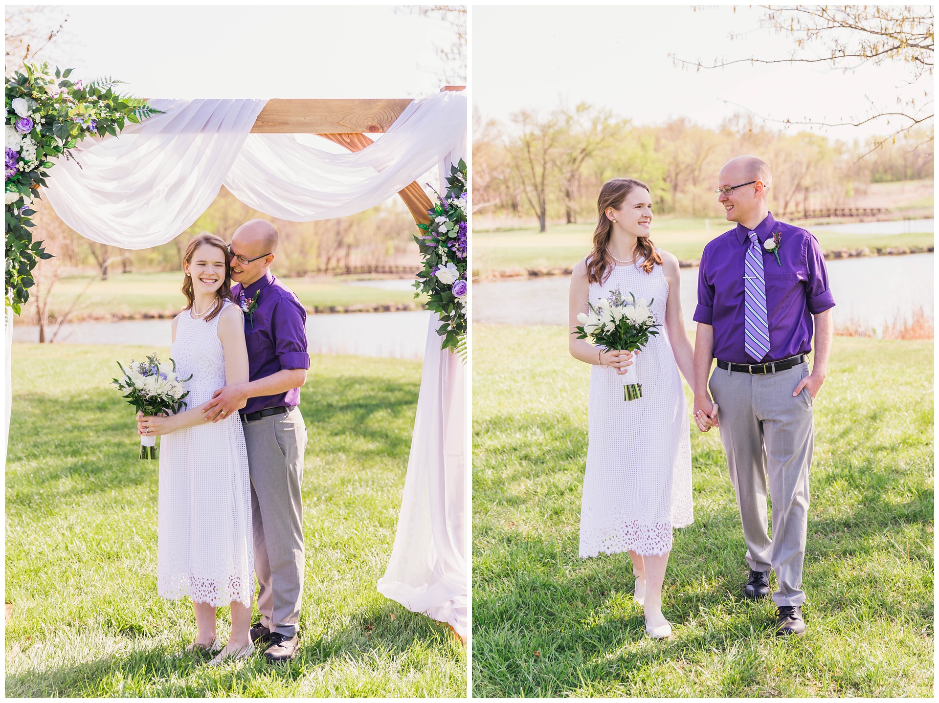 Wedding photography at Heritage Park in Olathe, Kansas, by Kansas City wedding photographers Wisdom-Watson Weddings.