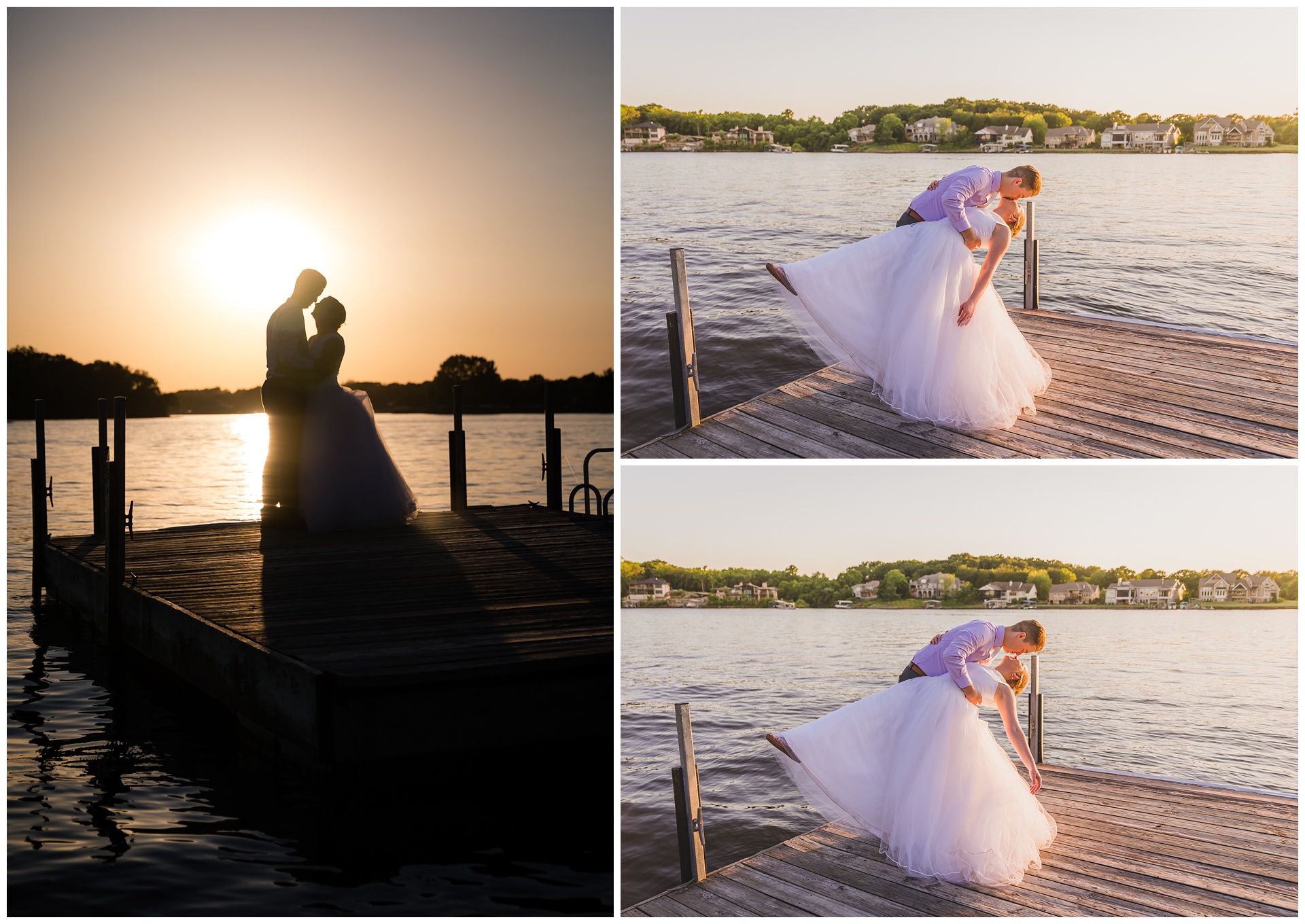 Wedding photography at Arrowhead Yacht Club in Lake Winnebago, Missouri, by Kansas City wedding photographers Wisdom-Watson Weddings.