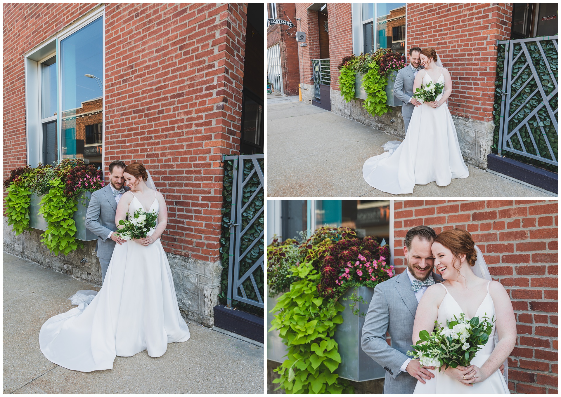 Wedding photography at The Bride and The Bauer by Kansas City wedding photographers Wisdom-Watson Weddings.