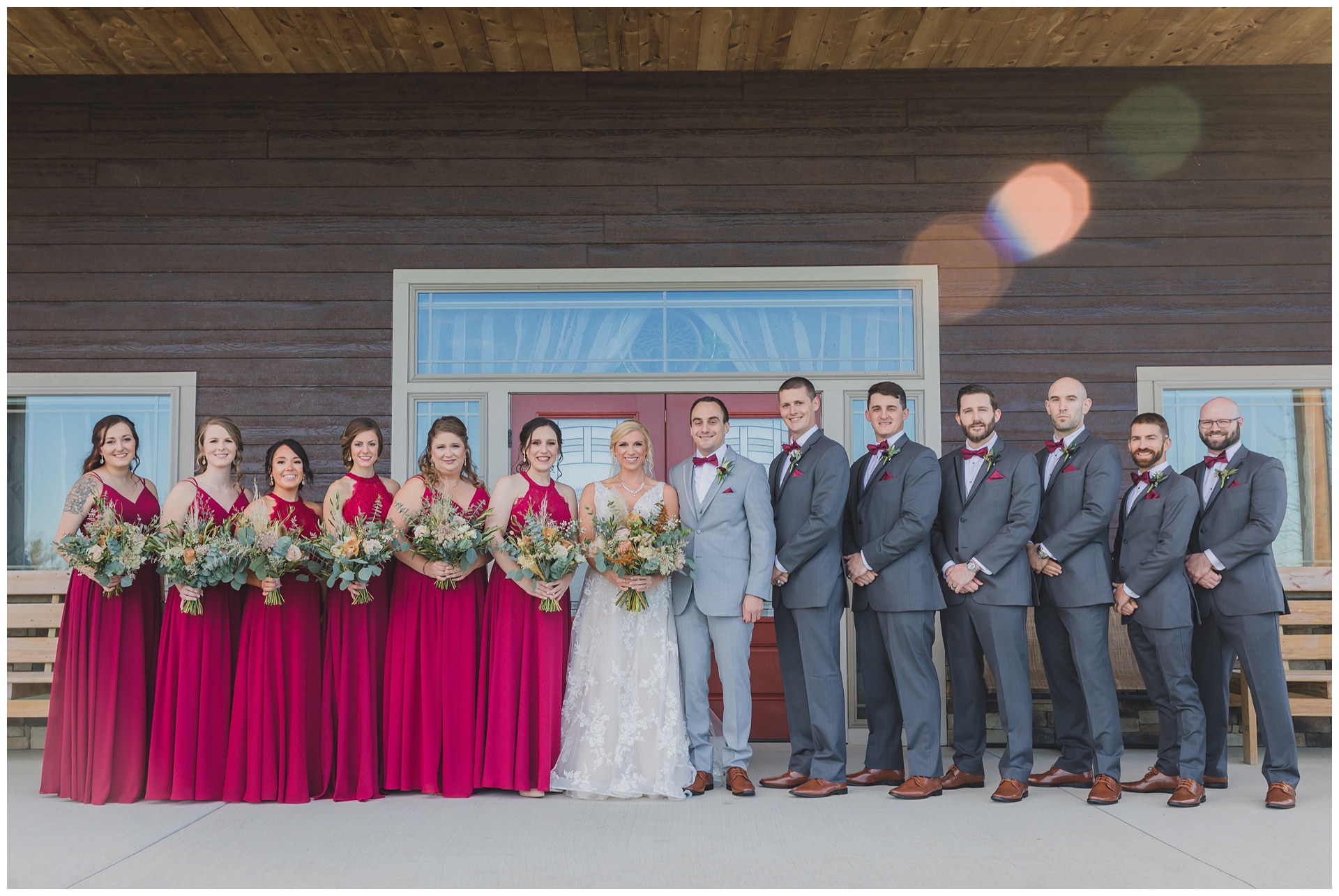 Wedding photography at Willows Bend in Carbondale, Kansas, by Kansas City wedding photographers Wisdom-Watson Weddings.