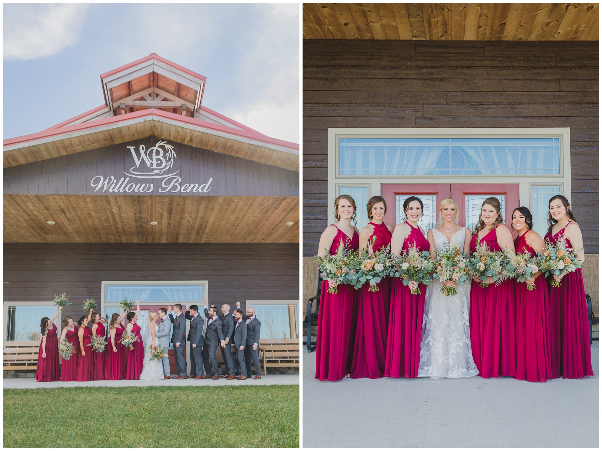 Wedding photography at Willows Bend in Carbondale, Kansas, by Kansas City wedding photographers Wisdom-Watson Weddings.