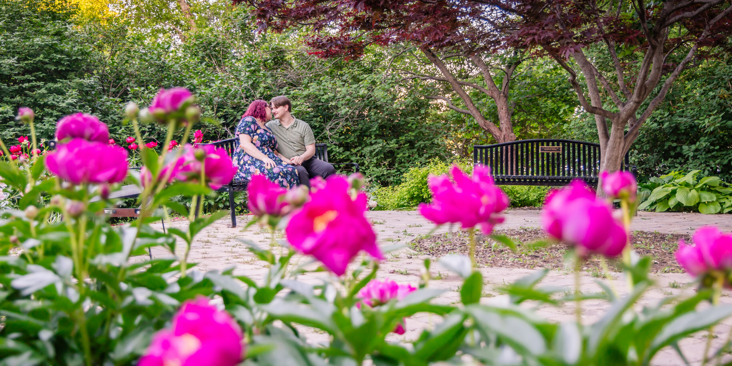 Engagement photography at Lake Shawnee in Topeka, Kansas, by Kansas City wedding photographers Wisdom-Watson Weddings.